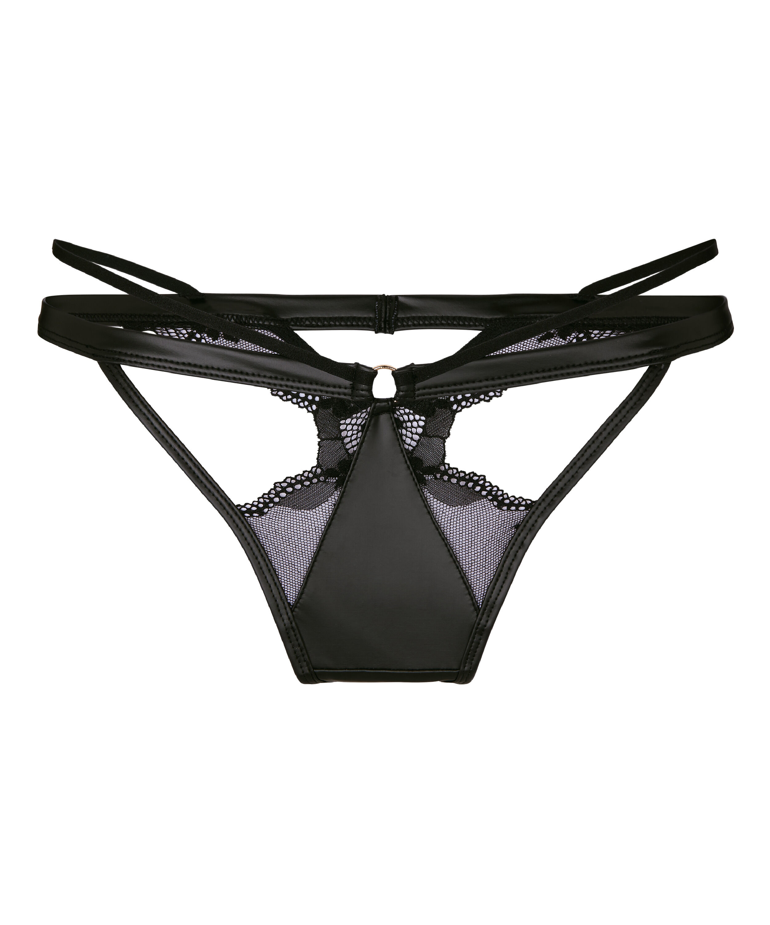 Stringi z Wysokim Wycięciem Ilenia, Czarny