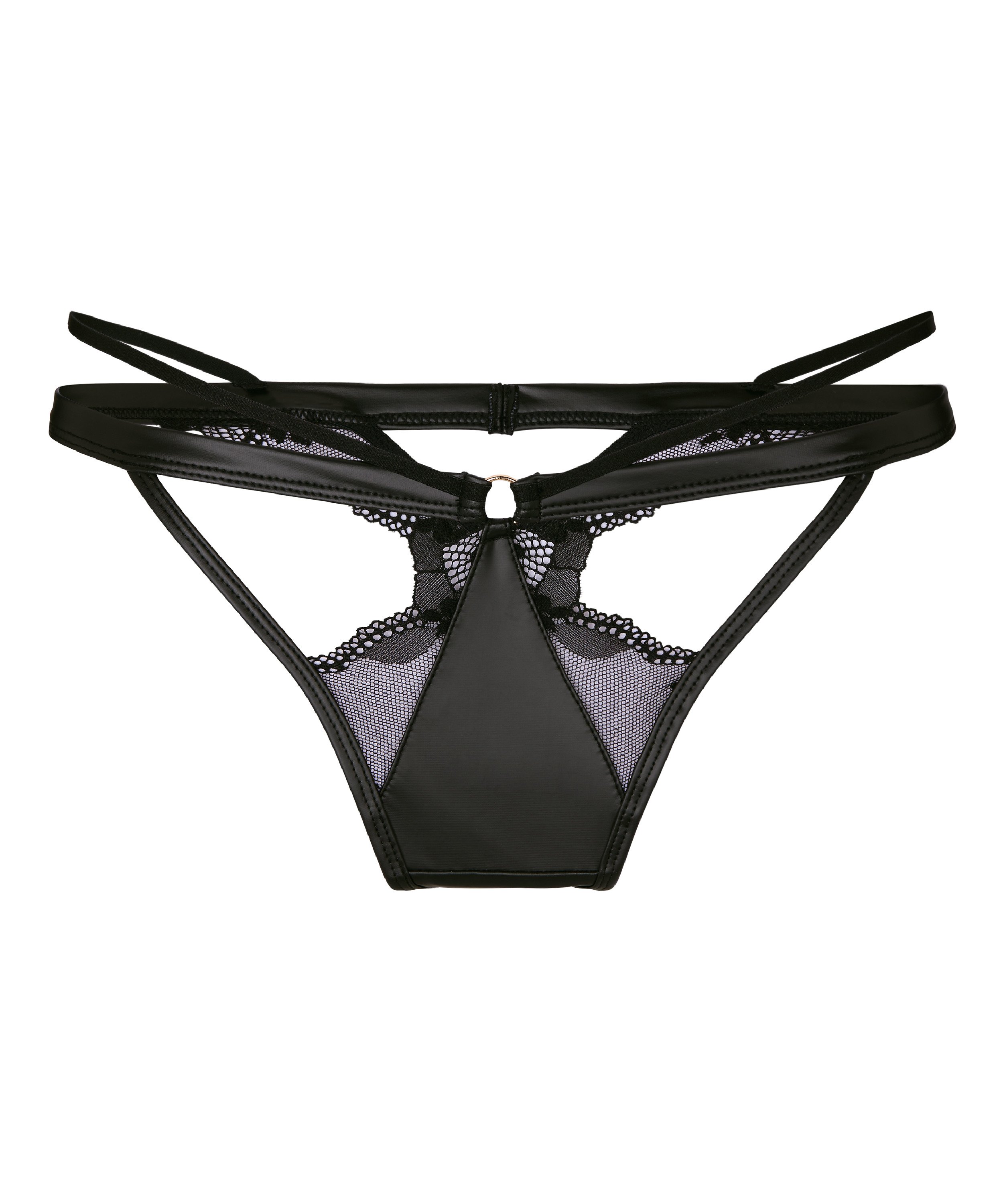 Stringi z Wysokim Wycięciem Ilenia, Czarny, main