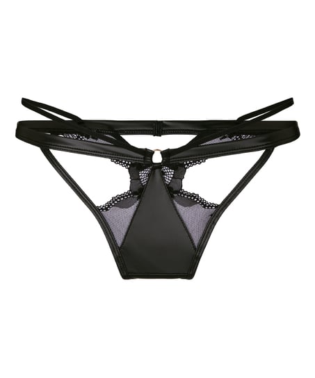 Stringi z Wysokim Wycięciem Ilenia, Czarny