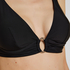 Triangle Bikini Top Luxe, Czarny