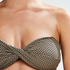 Fango bandeau bikini top, Brązowy