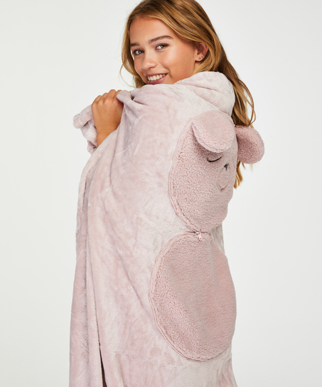 Cosy Bear Throw, Fioletowy