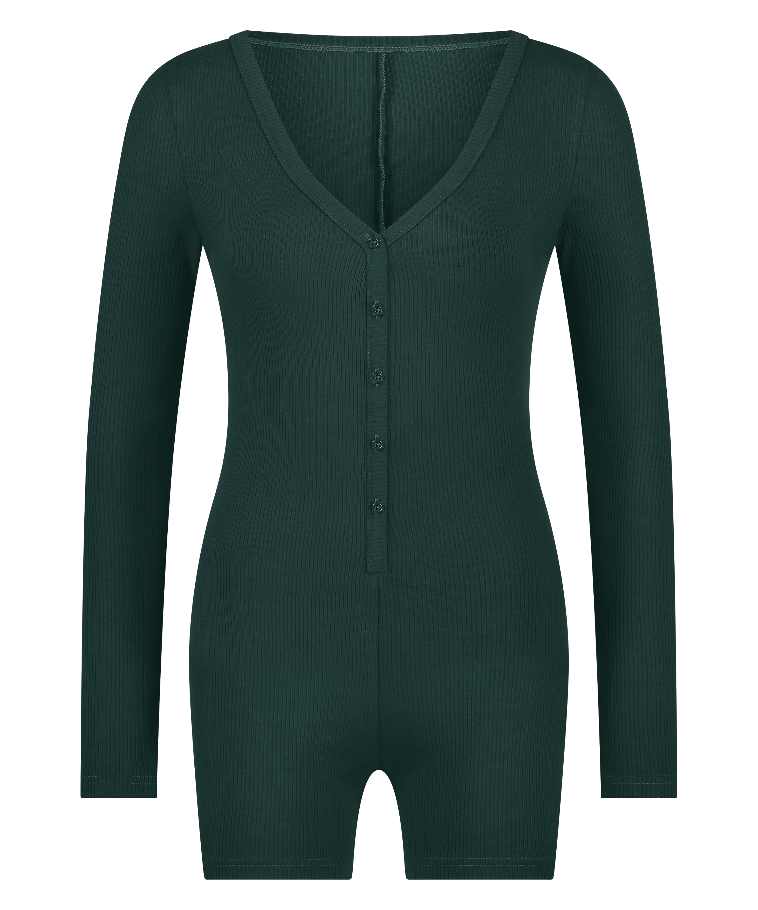 Piżama jednoczęściowa kr&oacute;tka Brushed Rib, Zielony, main