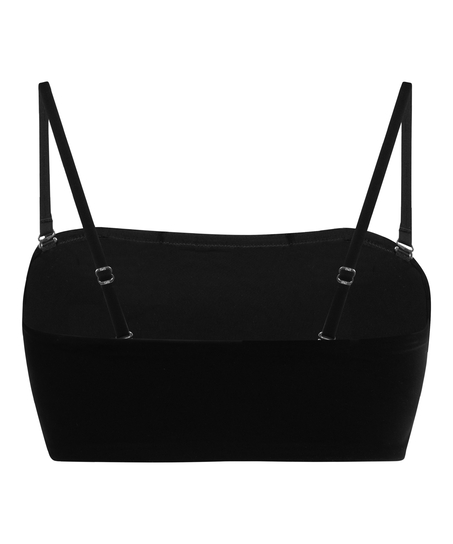 Bandeau Bralette Smooth, Czarny