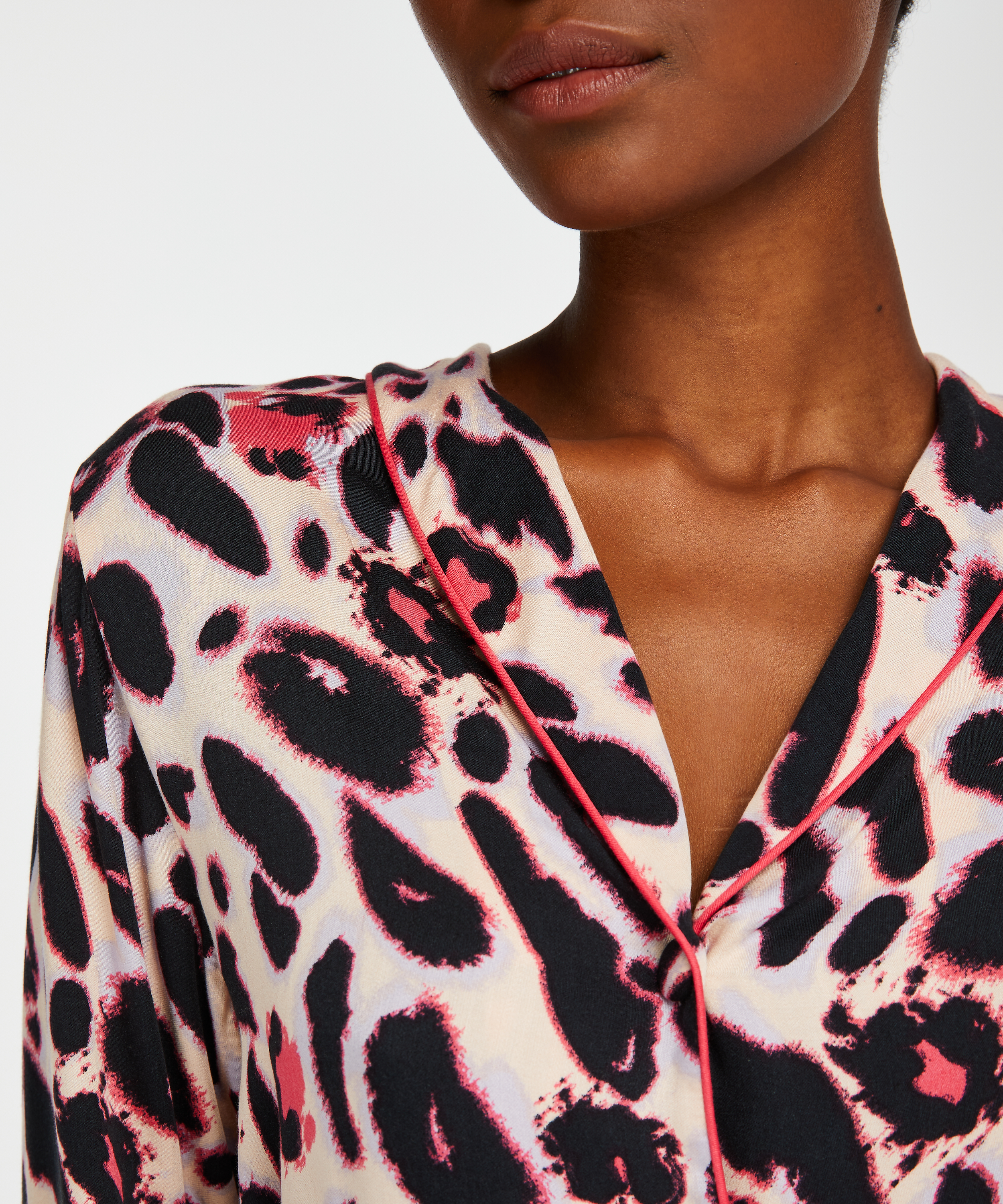 Duckie Long-sleeve Pyjama Jacket, Różowy, main