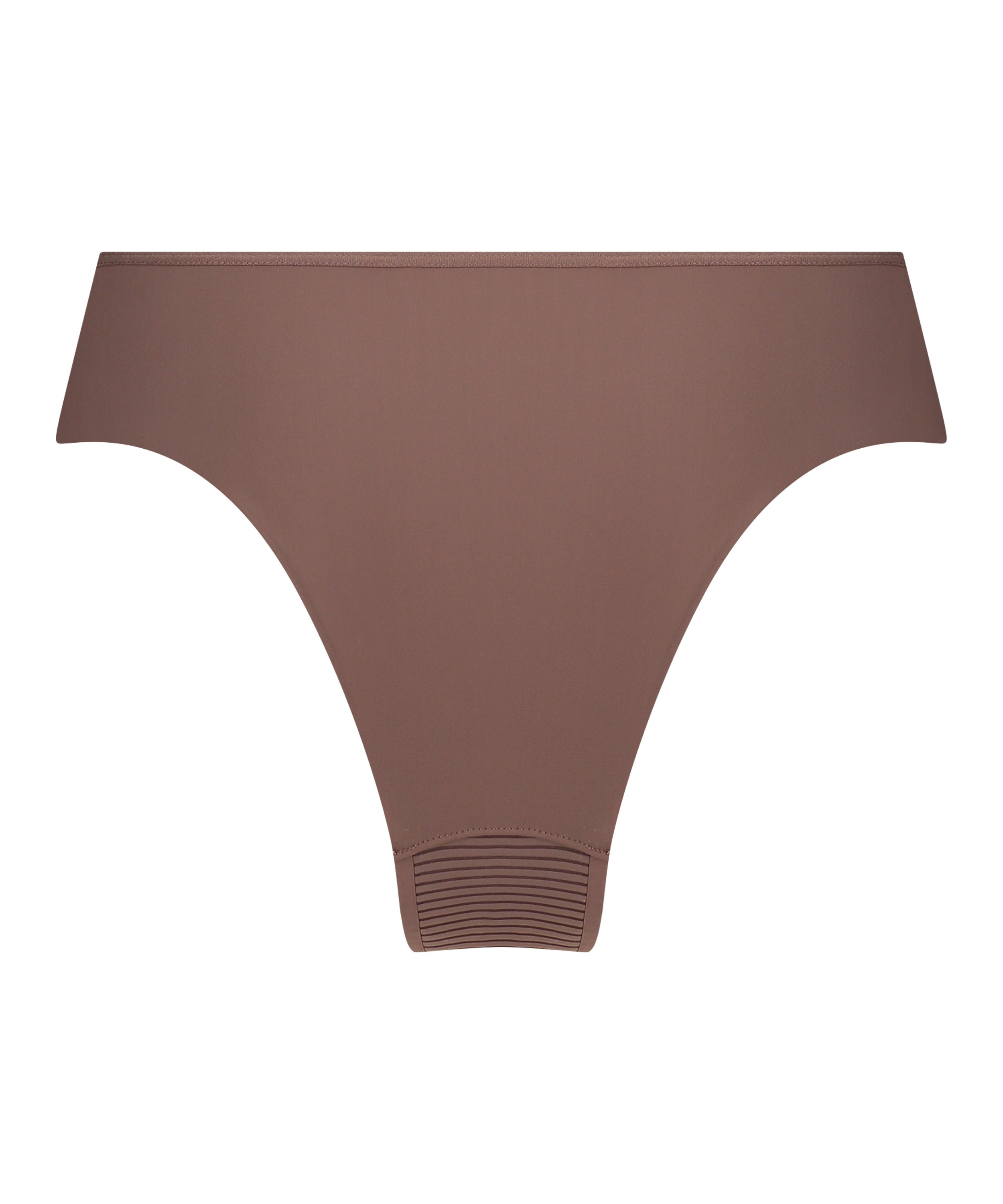 Niewidoczne pod ubraniem brazyliany z paskami i siateczką, Brązowy, main