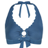 G&oacute;ra od bikini z krojem typu halter, Niebieski
