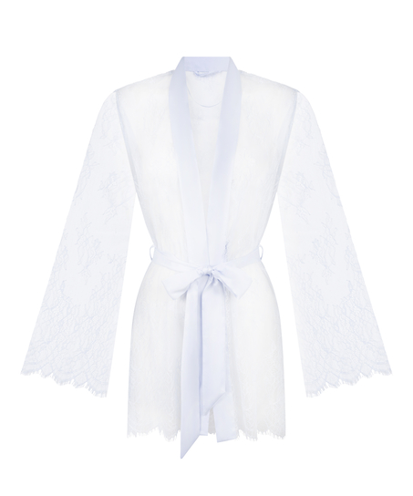 Kimono z Koronki &ndash; Allover Lace, Niebieski