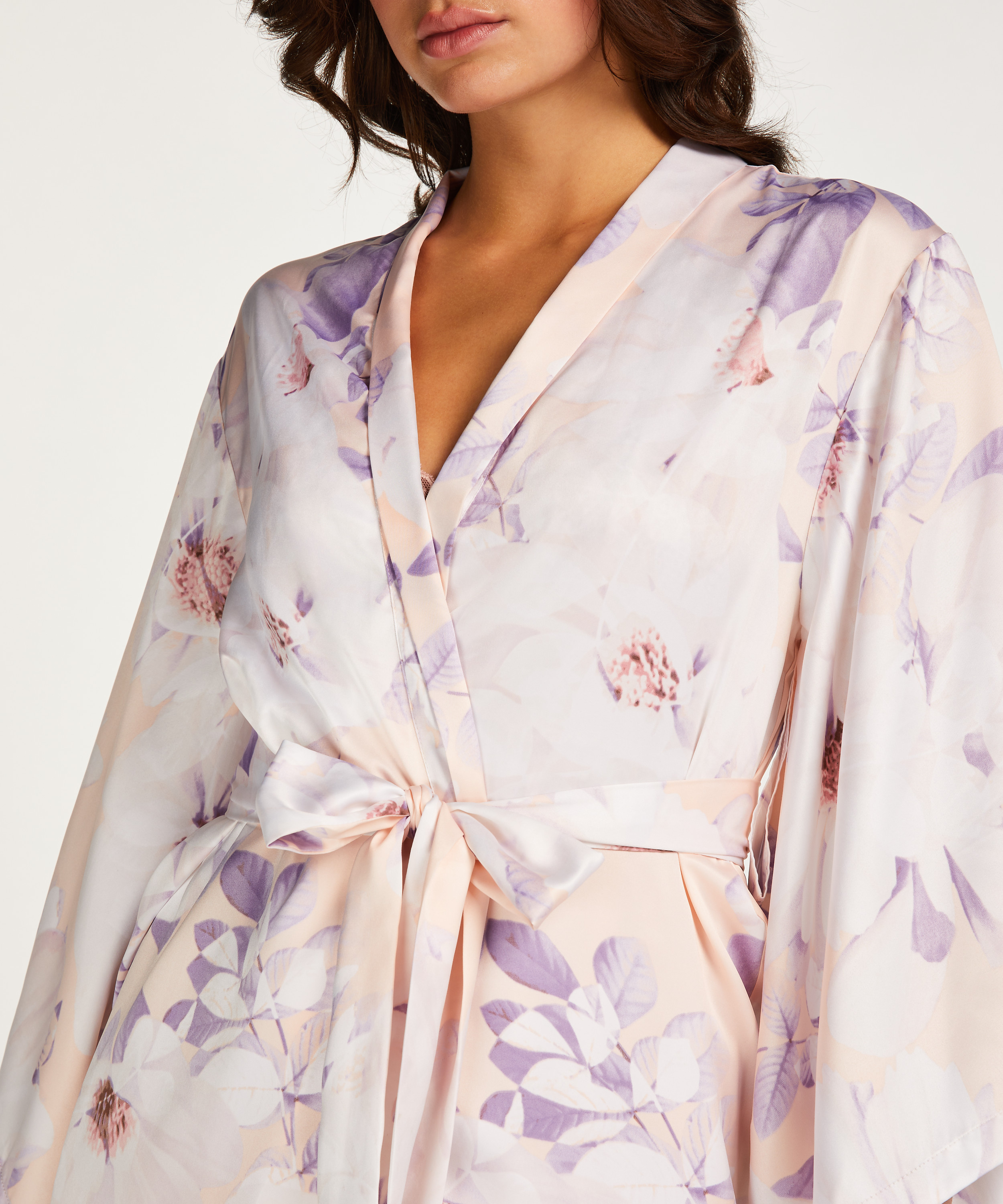 Satin kimono, R&oacute;żowy, main
