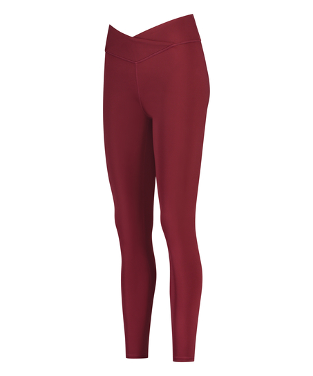Legginsy z wysokim stanem, Czerwony