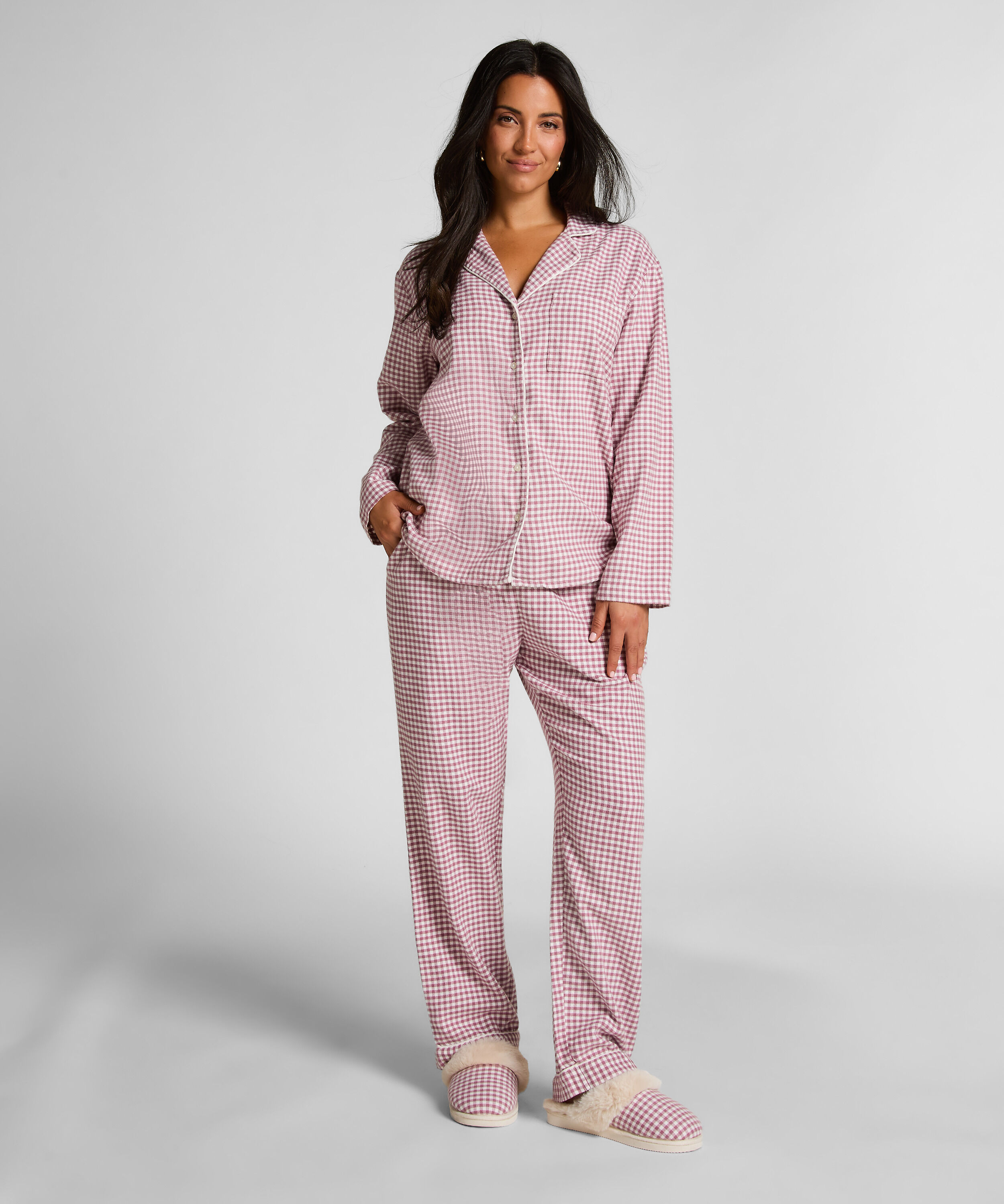 Top piżamowy Flanel Essentials, Fioletowy