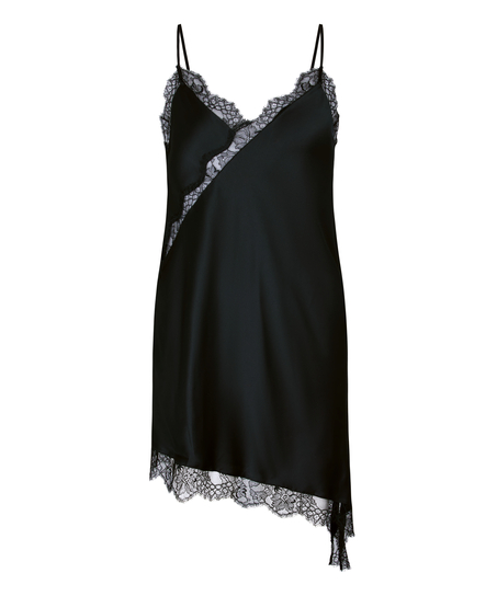 Slipdress Asymmetric, Czarny
