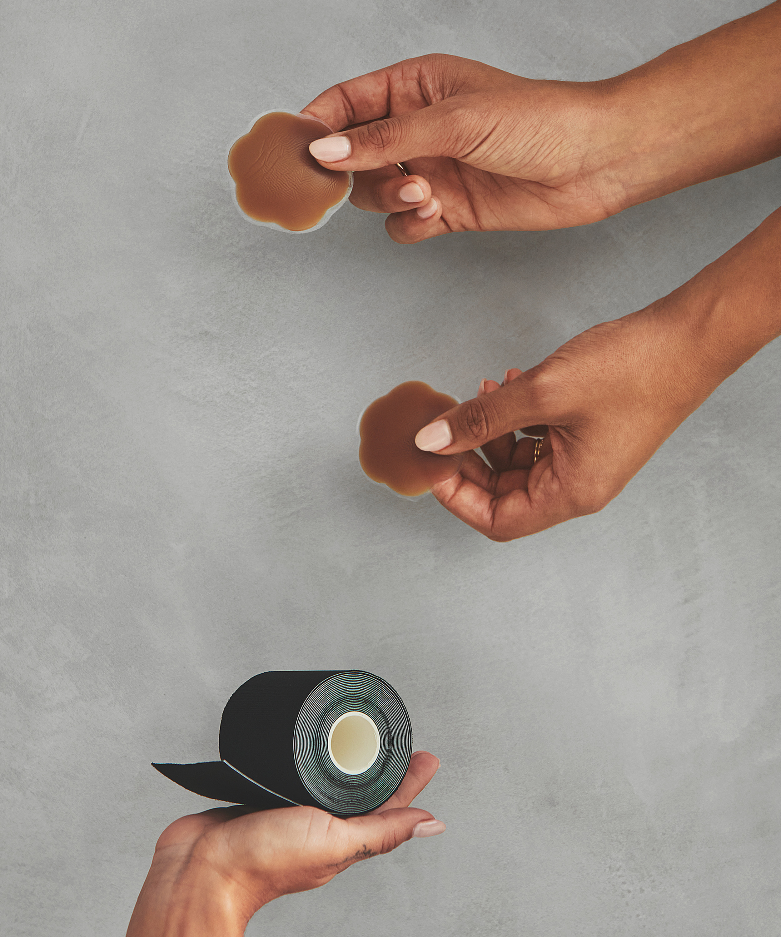 Silikonowe nakładki na sutki, Brązowy, main