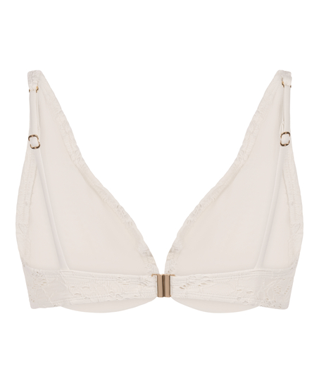 Szydełkowy top bikini Crochet, Biały
