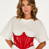 Biustonosz bustier bez miseczek Violet, Czerwony