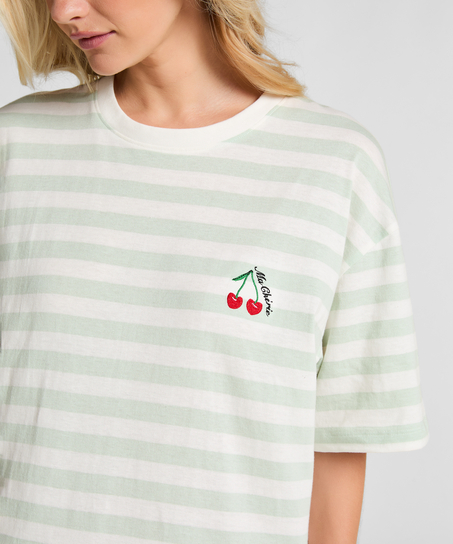 Koszula nocna z okrągłym dekoltem, Zielony