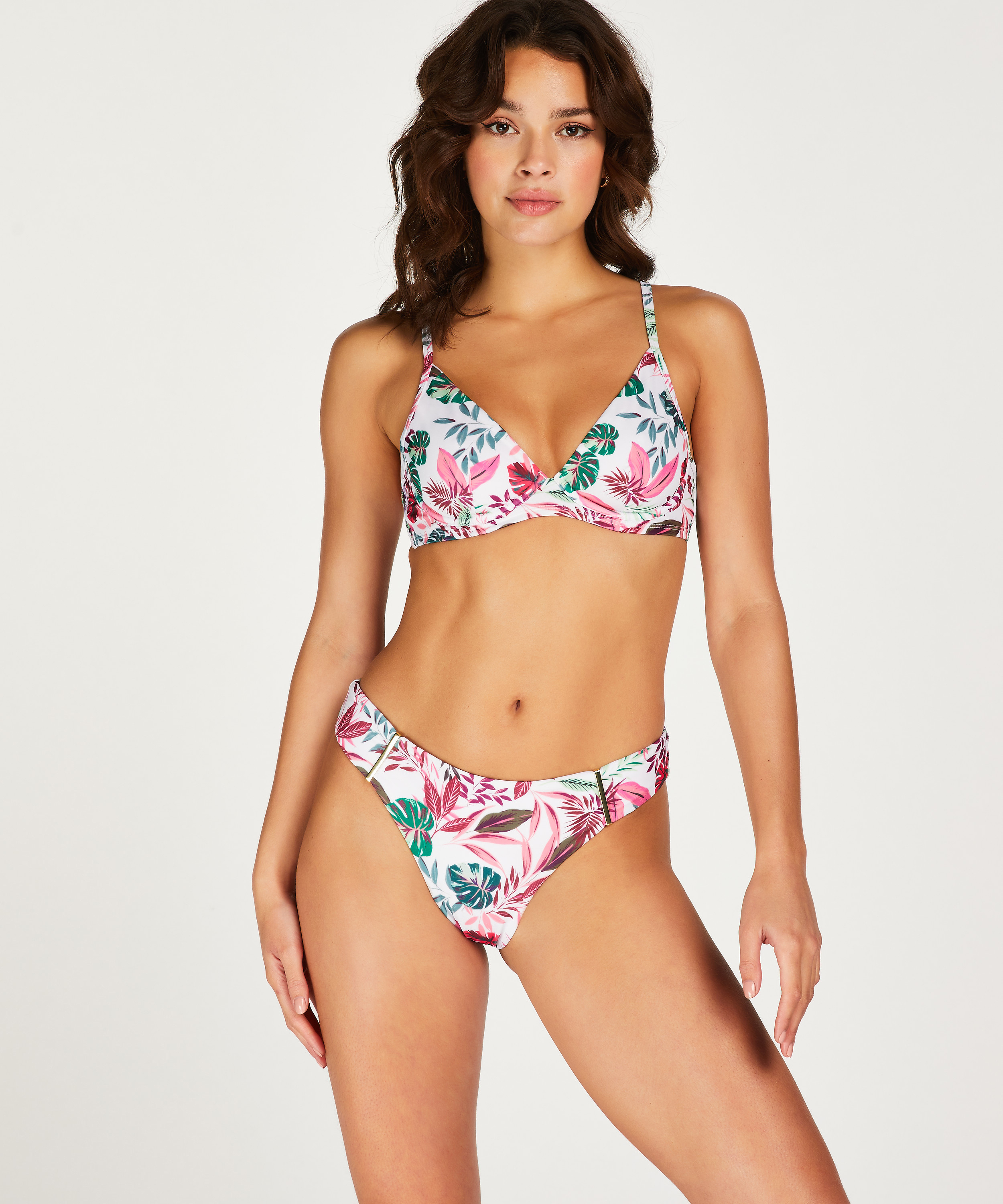 Nieusztywniona g&oacute;ra od bikini z fiszbinami Cuba, Biały, main