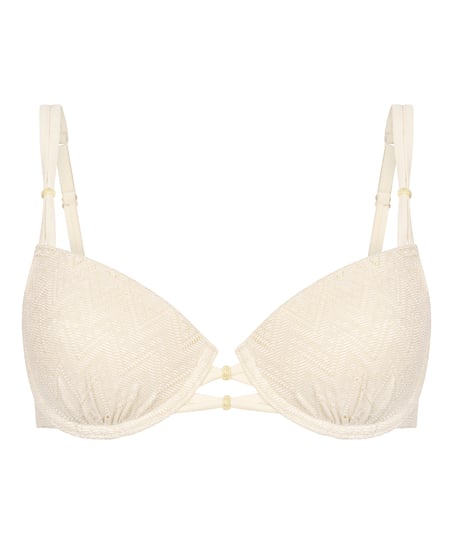 Crochet Bikini Top, Biały