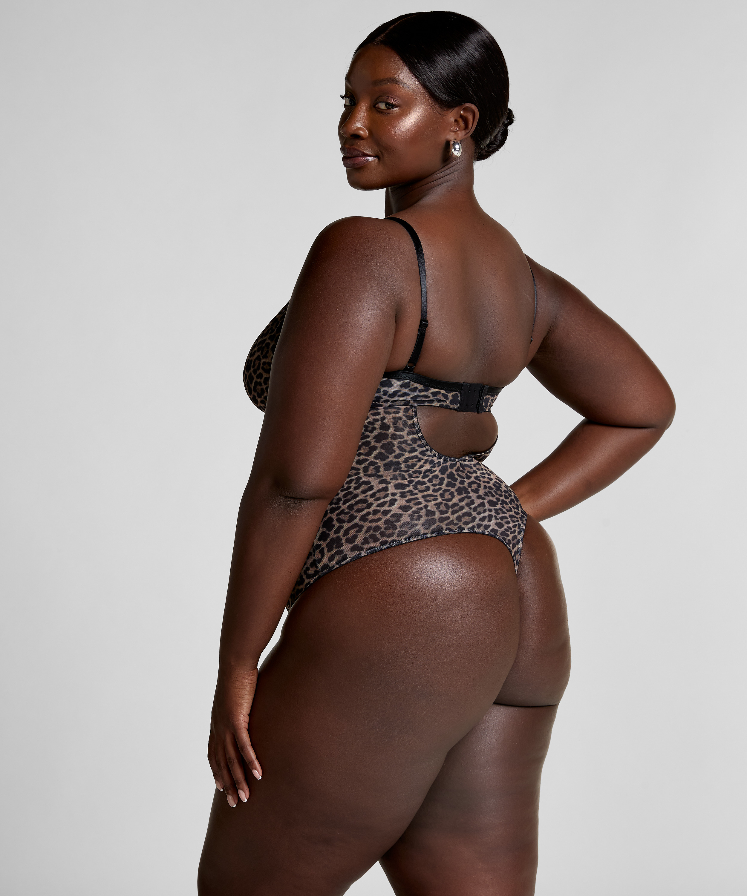 Body Tara Leopard, Czarny, main