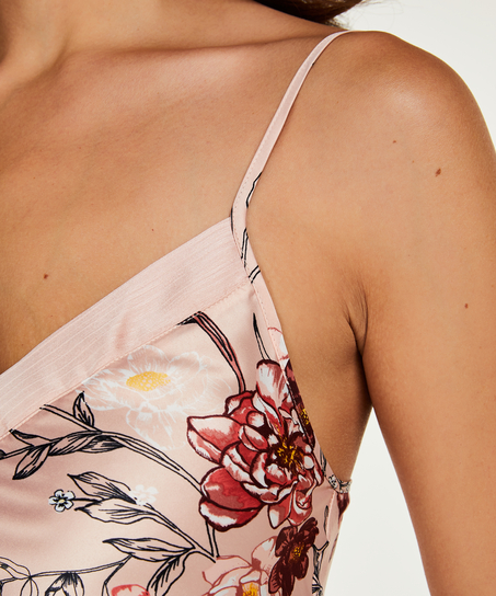 Satin Kiku cami top, R&oacute;żowy