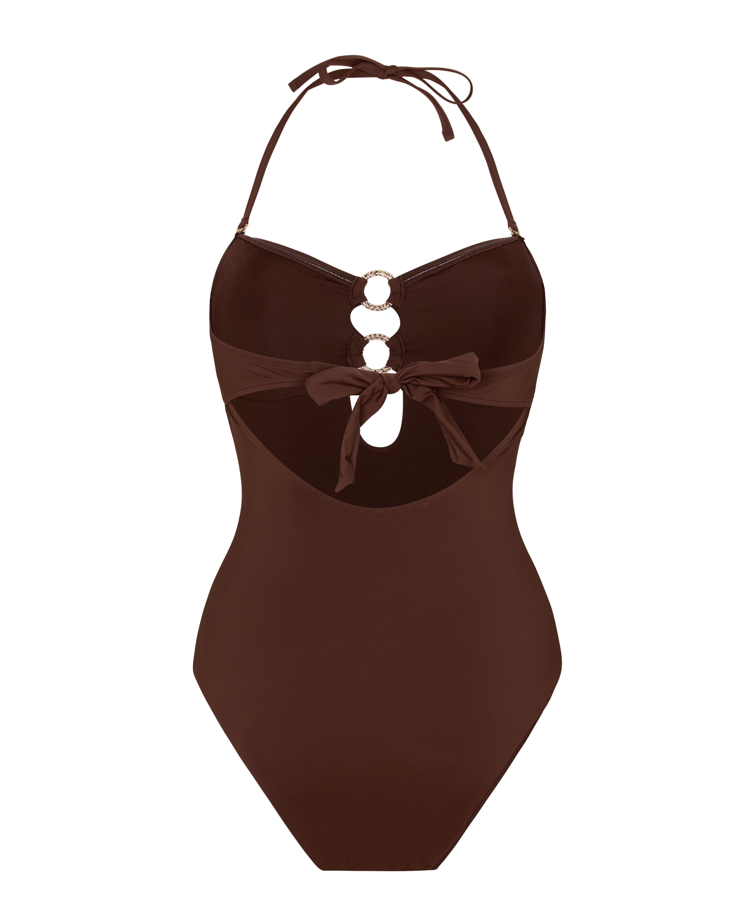 Bandeau Bikini Top Madrid, Brązowy, main