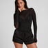 Satin Shorts Ayla, Czarny