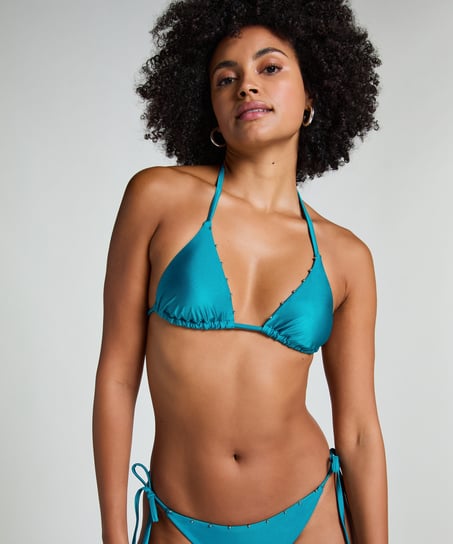 Biustonosz bikini z tr&oacute;jkątnymi miseczkami Aqua, Zielony