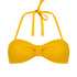Góra od bikini typu bandeau Crinkle, Żółty