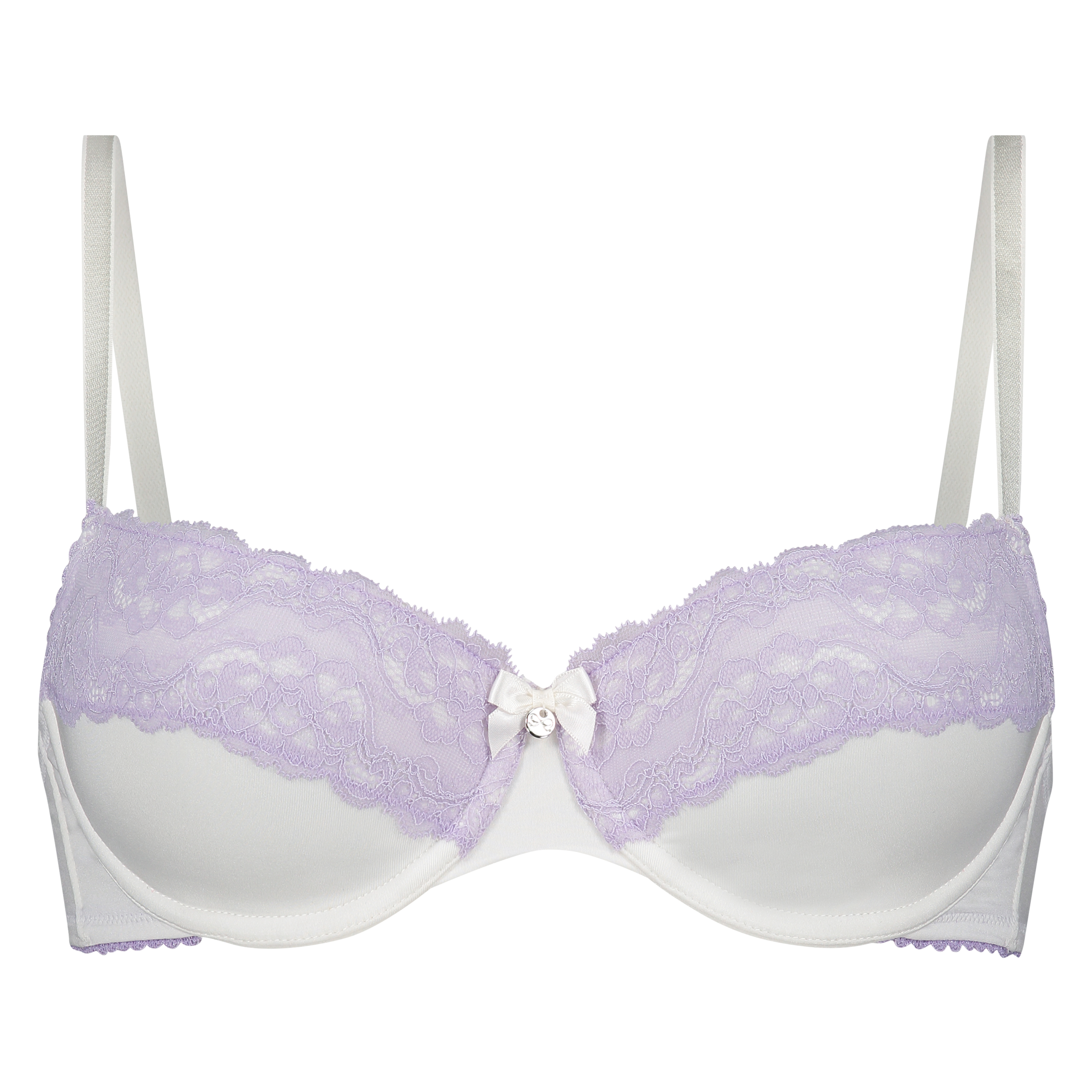 Cherry Padded Underwired Bra, Biały, main