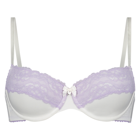 Cherry Padded Underwired Bra, Biały