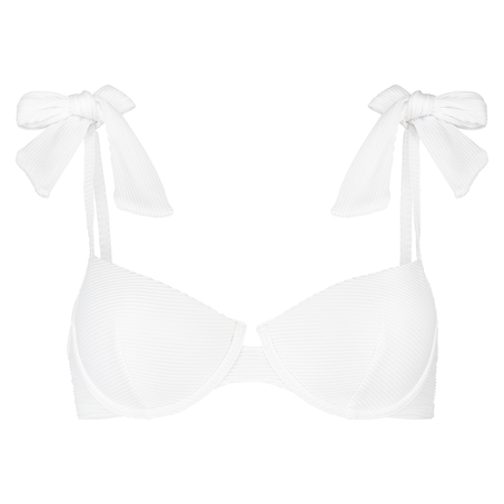 Santorini padded underwired bikini top Vivian Hoorn, Biały