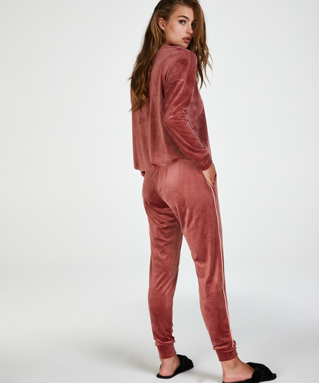 Long-sleeved Velour Top, R&oacute;żowy