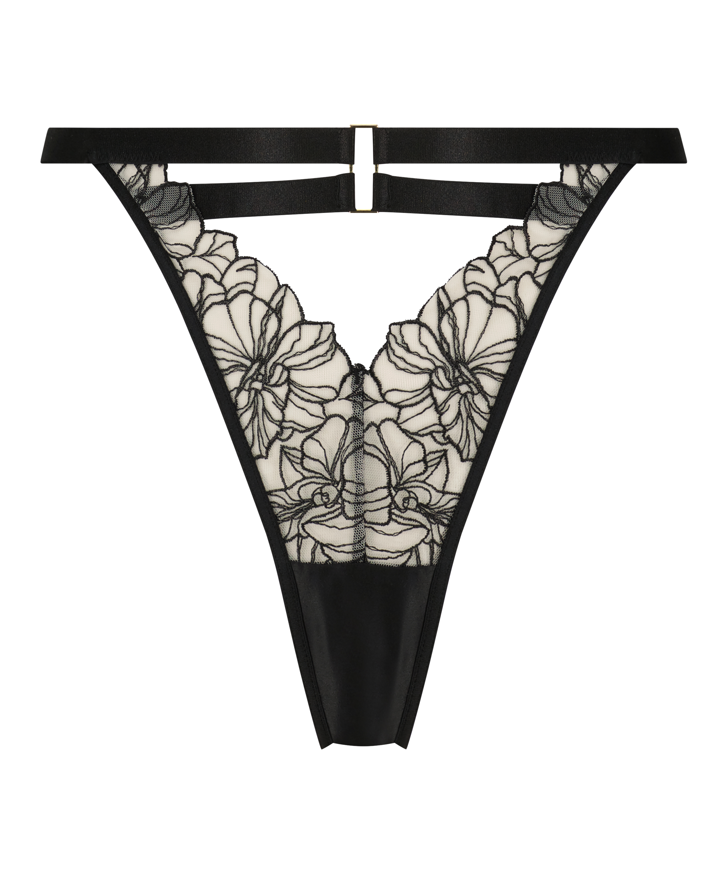 Stringi z wysokim wycięciem Tara, Czarny, main