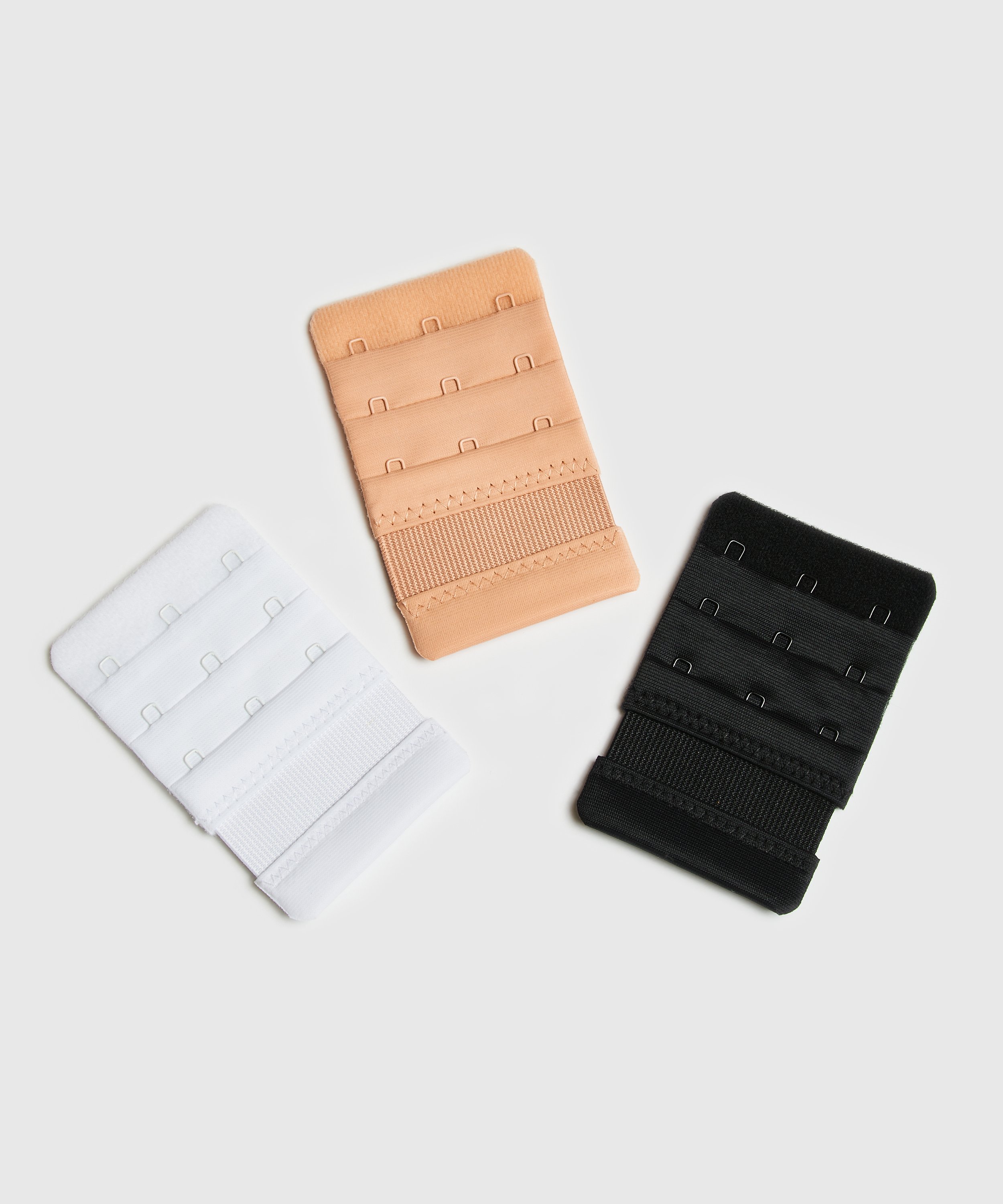 3-pak przedłużek do biustonosza, Biały, main