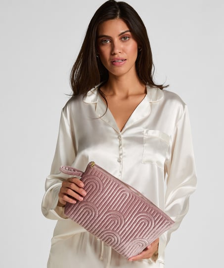 Welurowa kosmetyczka Duży, Fioletowy