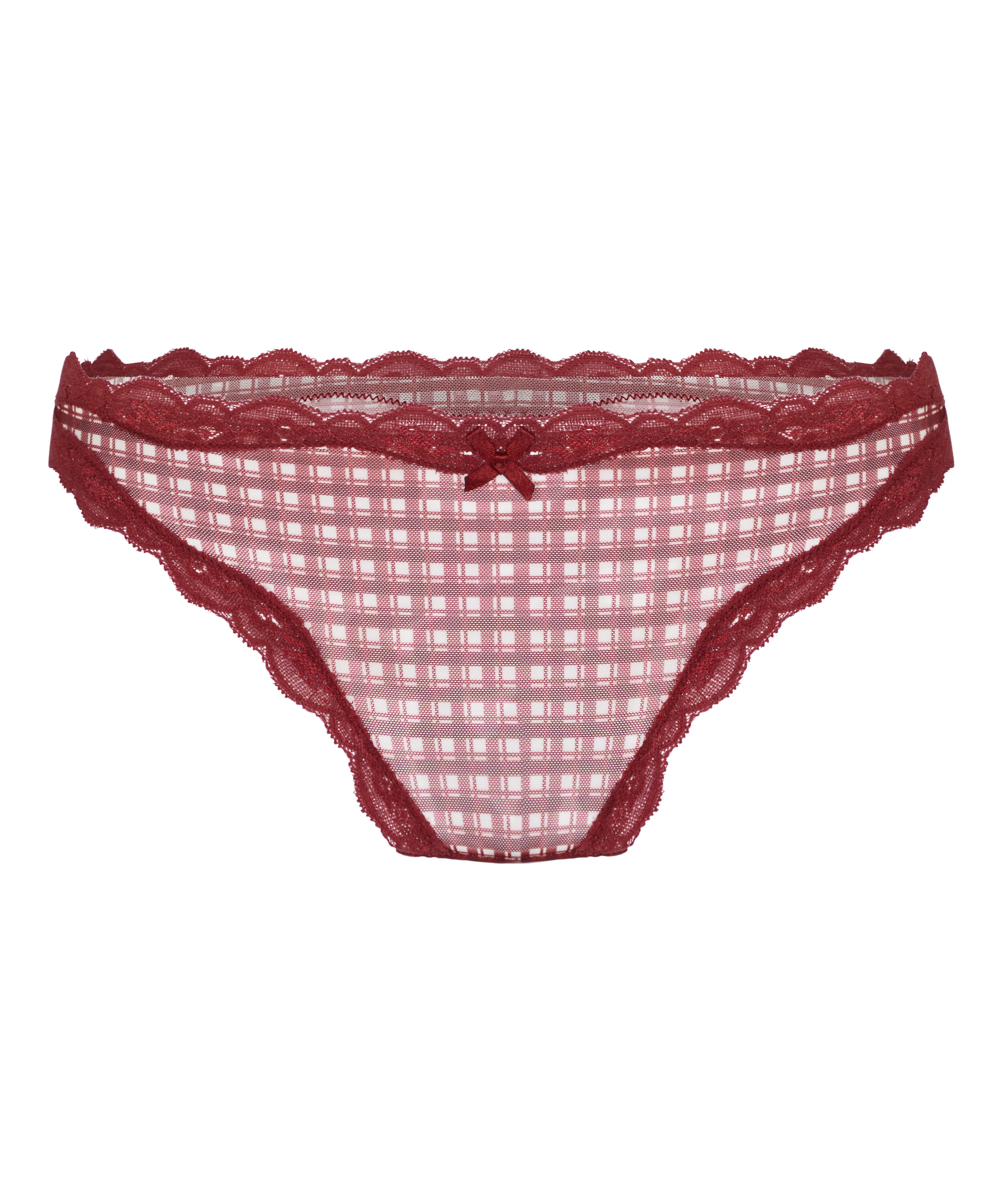 Stringi z wysokim wycięciem Liz, Czerwony