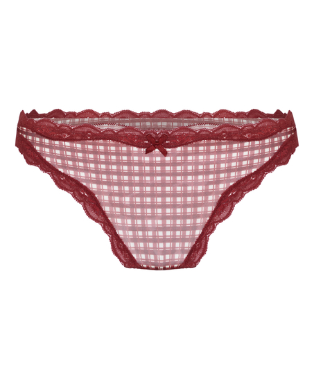 Stringi z wysokim wycięciem Liz, Czerwony