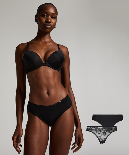 2 pary majtek Angie, Czarny