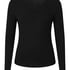 Bluza piżamowa Henley z długim rękawem, Czarny