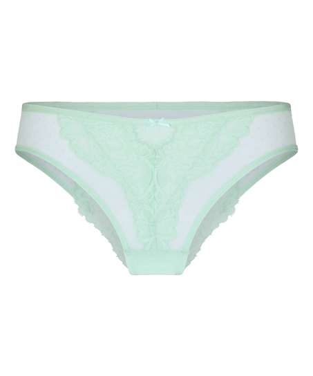 Majtki brazylijskie z wysokim wycięciem Harmony, Zielony