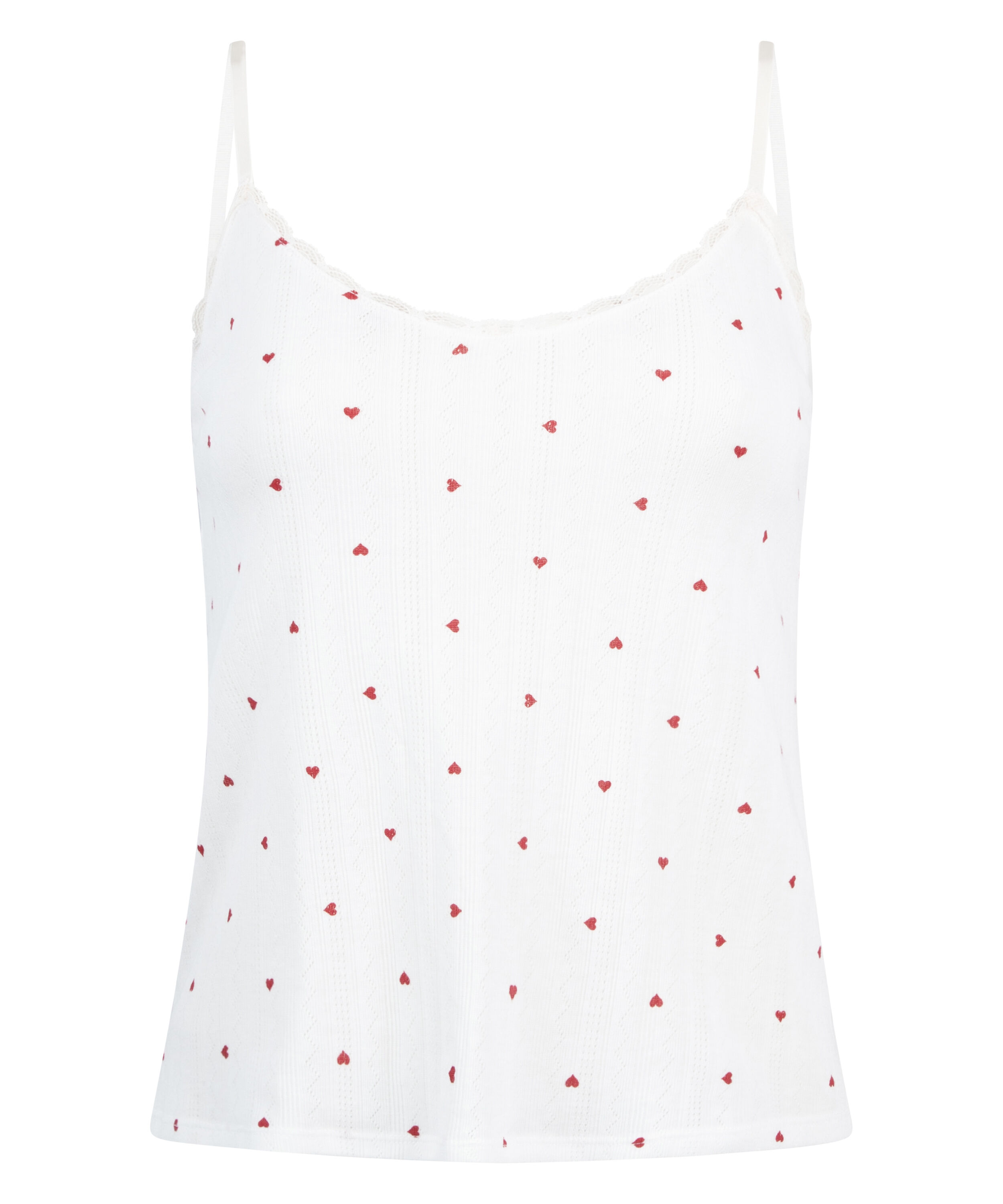 Cami lace top, Biały
