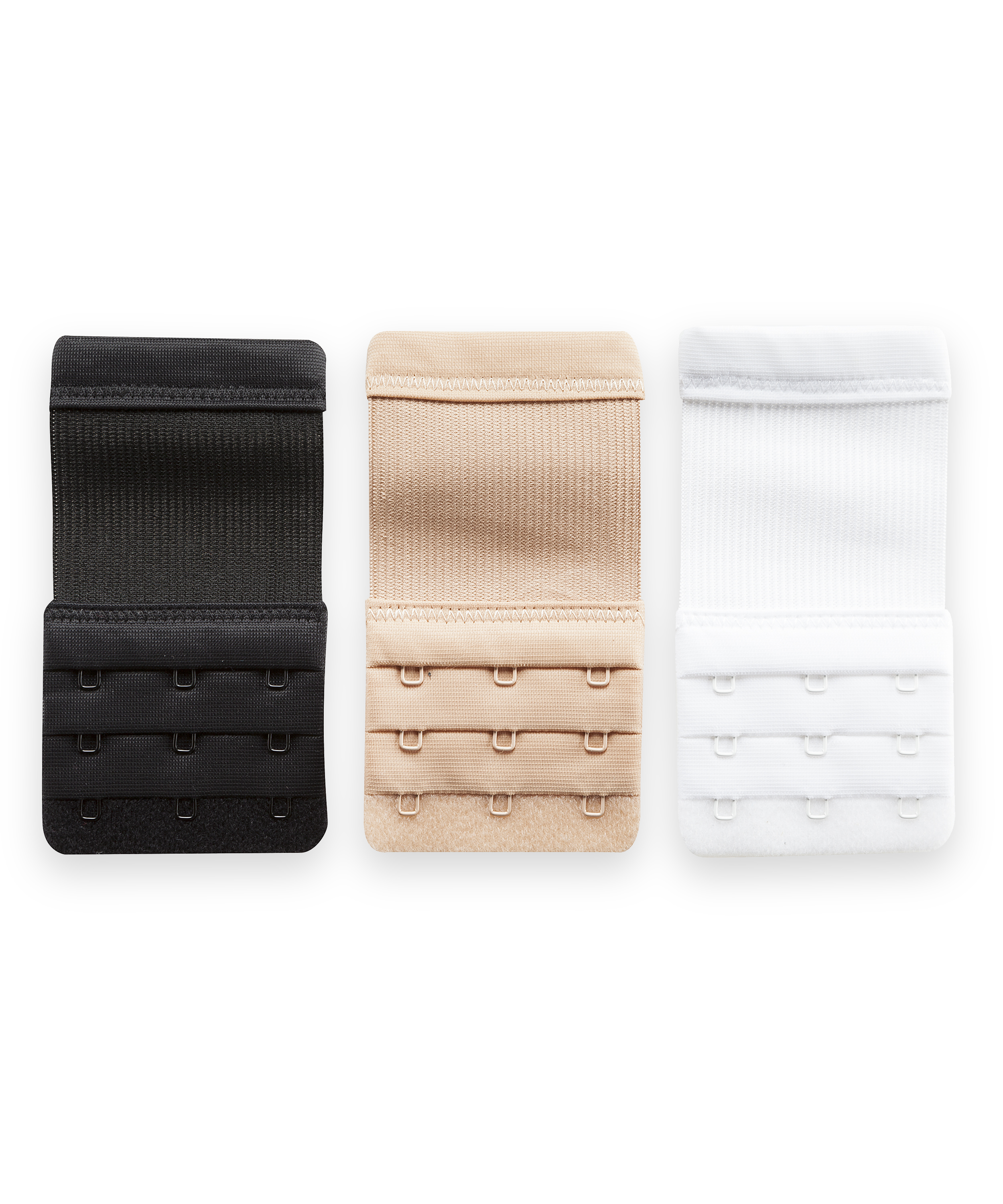 3-pak przedłużek do biustonosza, Biały, main